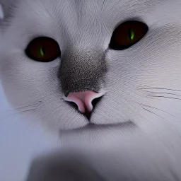 white cat, natural pigment, extremely sharp detail, finely tuned detail, ultra high definition, 8 k, unreal engine 5, ultra sharp focus, winter ambiance