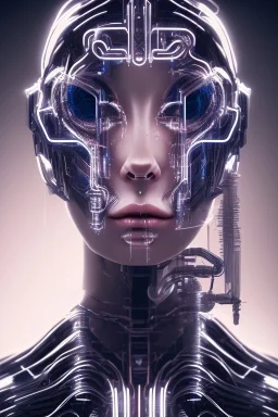 cyberpunk, glass head, women, portrai, open mouth, perfect skin, tron, cyborg , perfekt, real, dream, hr giger