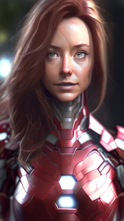 ironman become beautiful girl , ultra realistic, 4k, ultra detail, full body