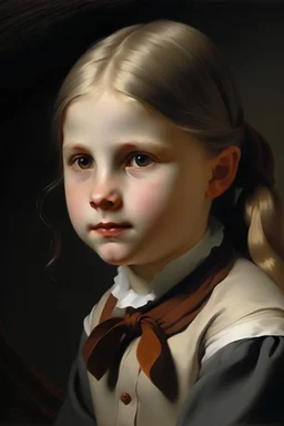 A portrait of a young girl