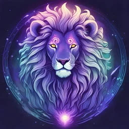 lion ghost in astral aura art style
