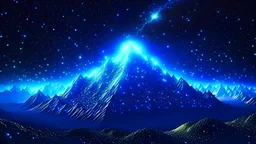 space mountains, starry, hd, animated, 3d, particles