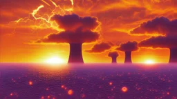 "The image depicts a vision of the future of energy. It shows a radiant sun rising above the horizon of nuclear energy, hinting at the potential balance between these two crucial technologies in the field of energy. The beautiful capture of the sun highlights hope and possibilities for achieving a more sustainable and clean future."