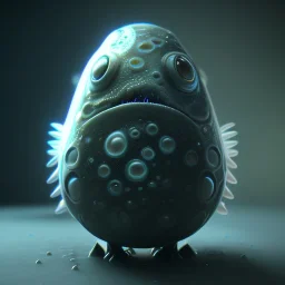 Cute fluid ink creature, big black eyes, unreal engine 5, 8k resolution, photorealistic, ultra detailed