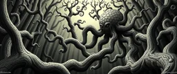 Leshy in the style of Escher