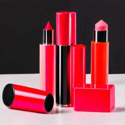 Lipstick is present in the display of products