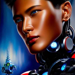 Ultra detailed fullbody Portrait in oil on canvas of Pacific Rim Robot,extremely detailed digital painting,ultrarealistic skin,intense stare, extremely detailed face, crystal clear eyes, mystical colors ,perfectly centered image, perfect composition, rim light, beautiful lighting,masterpiece ,8k, stunning scene, raytracing, anatomically correct, in the style of Simon Bisley and uncannyknack and Ohrai Noriyoshi and robert e howard and Steve Jung.