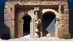 Large square Phoenician gate