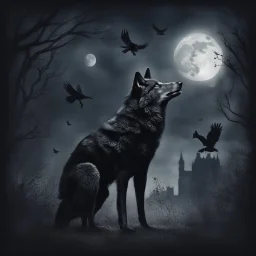 Howling out right To the blasphemous night A wolf in the garden Why do you linger so Like a silky snail soul The moon asked the crow