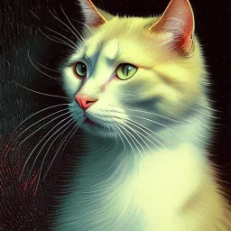 Portrait of a cat by Van Gogh