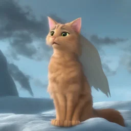 cat with wings, cartoon