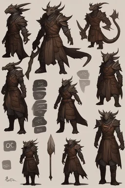 a dragonborn OC reference sheet