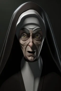 creepy animated nun