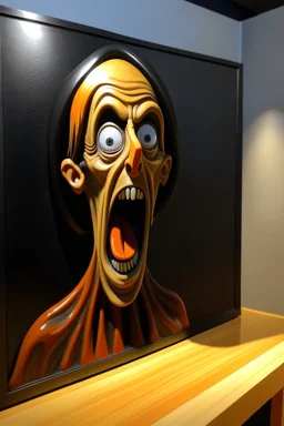 skriget med ansigtsmaske