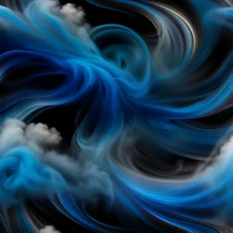 swirling blue and black smoke