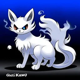 Create a ghost feline in the pokémon style