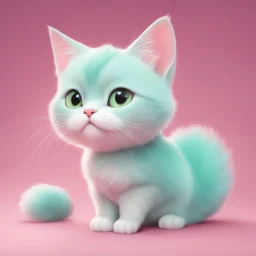 A delightful and adorable cartoon illustration featuring a cute mint-colored cat against a charming pink background, (delightful illustration:1.4), (adorable cartoon cat:1.5), (charming pink background:1.3), (expressive mint hues:1.2), inspired by the styles of cute cartoon artists, trending on ArtStation, Intricate, Sharp focus, vibrant lighting, (whimsical:1.4), (playful ambiance:1.3), (lush fur details:1.5), Cartoon, Masterful, Captivating, High Detail, Cinematic view