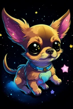 a mythical chiwawa dog in the space