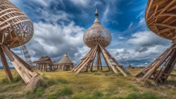 Andrey-Ilyin, strange attractive wooden structures, superb craftmanship, perfect construction, beautiful composition, award-winning photograph, astonishing realism