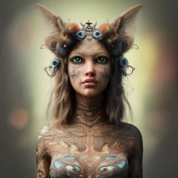 Insanely detailed photograph of an elaborate beautiful hawk goddess intricate glowing skin eyes intricate hawk lashes fur dress hyperdetailed painting by Anna Dittmann Huang Guangjian and Dan Witz CGSociety ZBrush Central steampunk album cover art 4K 64 megapixels 8K resolution HDR Greek shiny space colours jewelry celestial hair eyes light"