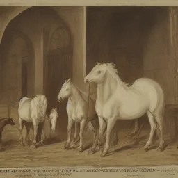 Fiacre with two horses in Vienna. Comic Art