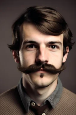 young man with mustach