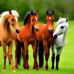 sweet 3 baby horses