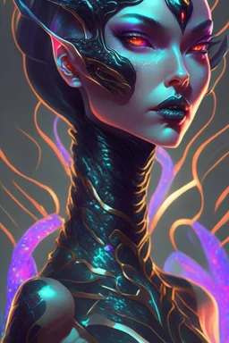 Black Snake diamond humanoid alien fused ,elegant, colorful, artstation, concept art, smooth, soft light, illustration, art by artgerm