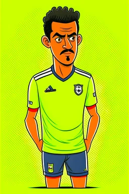 Luis Diaz Colombian soccer player cartoon 2d