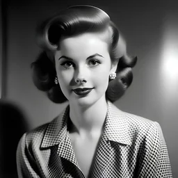 vintage 1950s, black and white, grey background