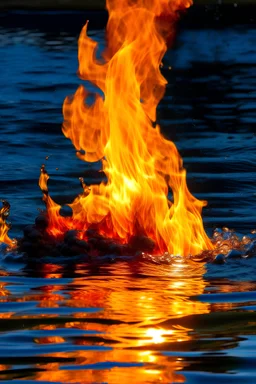 fire at the water
