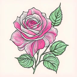 Rose,pastel,illustrations,elements,simple,vector,modern