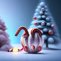 Kodak portra 4 0 0, candy cane,bokeh, utra realistic, ultra detailed 3d renderer, masterpiece, sharp focus,volumetric lighting, Vibrant, ultra photoreal,hypermaximalist, unreal engine, HDR, UHD, 64K --v 4