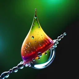 extremely magnified close-up of a dew drop with a lightning strike seen inside it, 8K 3D, octane render, photorealistic, colorful, triadic colors, award winning, crisp quality, double exposure surrealism, soft focus, beautiful, cinematic post-processing, volumetric lighting, dynamic lighting, masterpiece, hyperdetailed, ultrarealistic, ethereal, meticulous, light dust, iridescent