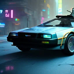 cyberpunk army DeLorean,cyberpunk 2077,center composition, ultra realistic,shiny, smooth, studio quality, octane render, Surrealism, Triadic colour scheme,glow-stick, ambient lighting,nightclub lighting, polaroid, 100mm, --ar 1:1 --v4