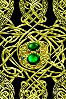 Celtic art in pure gold and precious gem stones