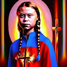  Greta Thunberg Jesus christ by mondrian