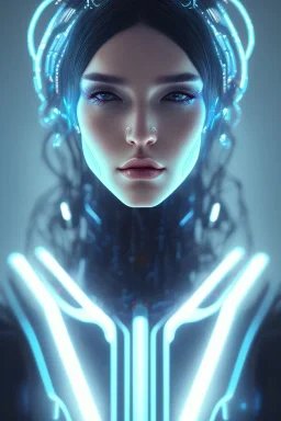 cyberpunk, head, women, portrai, tron