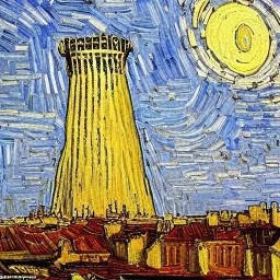 beyaz kule 1900 yılları arkada erdoğan van gogh tarzında