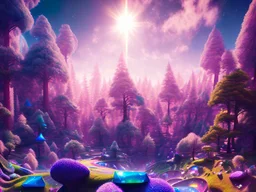 colorful crystal cosmic and galactic ambiance underground hill sky rocks sunny trees pools surreal, full of details, smooth, bright sunshine，soft light atmosphere, light effect，vaporwave colorful, concept art, smooth, extremely sharp detail, finely tuned detail, ultra high definition, 8 k, unreal engine 5, ultra sharp focus