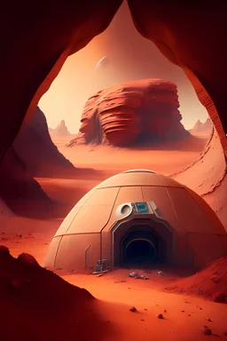 Secret base on planet mars
