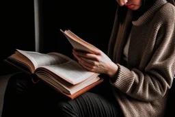 Someone reading a book.