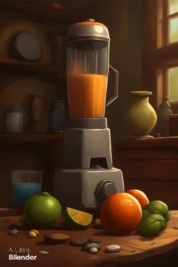 a blender , an ultrafine detailed painting by senior character artist, featured on polycount, sots art, artstation hd, 2d game art, behance hd