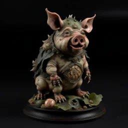 a statuette of a grotesque eldritch pig cult