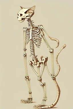 cat-skeleton illustrative drawing