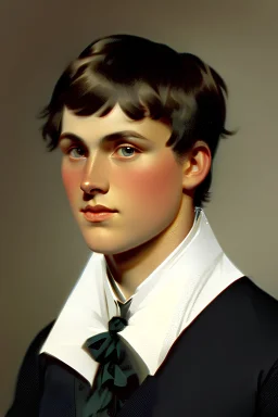 Extremely rich norwegian young man portrait 1840s