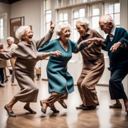 old people dancing