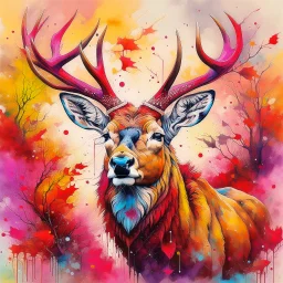 red deer artwork