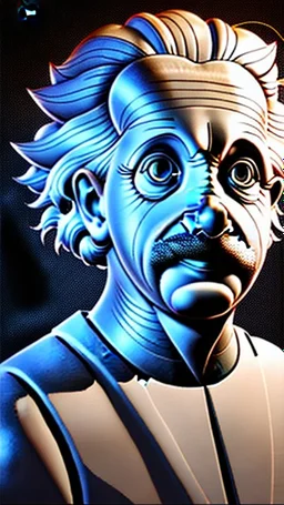 Albert Einstein, detailed and intricate calligraphy ink painting of a "cyborg Mad Scientist" holding beakers, outer space Background cosmic fractals, dystopian, concept art, unreal engine 5, god rays, ray tracing, RTX, lumen lighting, ultra detail, volumetric lighting, 3d, finely drawn, high definition, high resolution. award-winning: professional portrait: atmospheric: commanding: fantastical: clarity: 16k: ultra quality: striking: brilliance: stunning colors: amazing depth: masterfully crafted