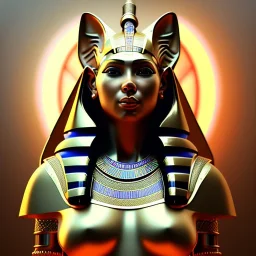 softly lit portrait of the beautiful egyptian goddess, bastet, bast, woman / cat hybrid, soft torchlight in an egyptian tomb, digital art by ruan jia and mandy jurgens and artgerm and william - adolphe bouguereau, highly detailed, trending on artstation, award winning,